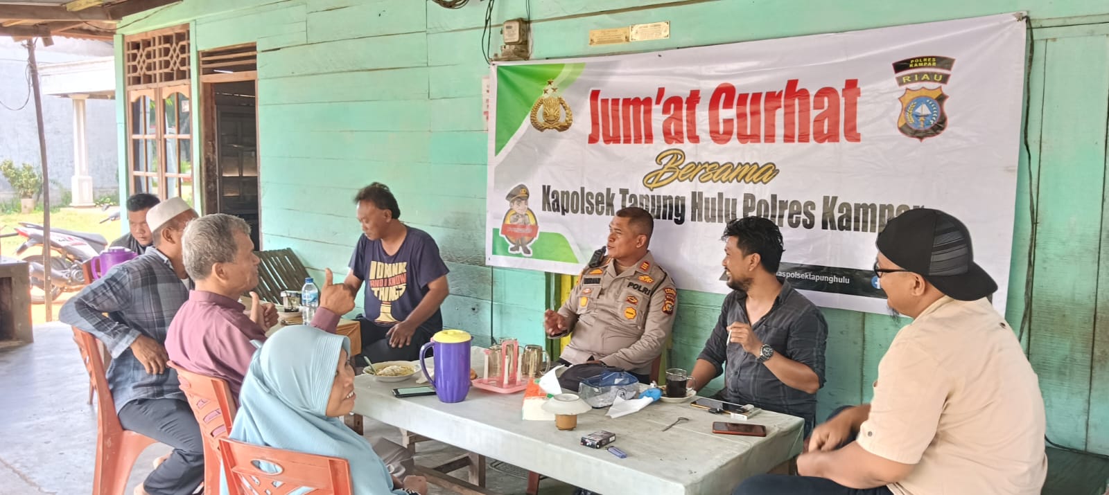 Polsek Tapung Hulu Kembali Gelar Jumat Curhat Bersama Warga Desa Rimba Beringin